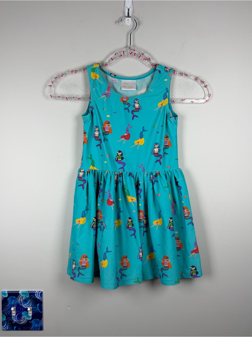 Hanna Andersson Sunblock Swim Turquoise Sea Dress Mermaid Size 120 6/7 Years